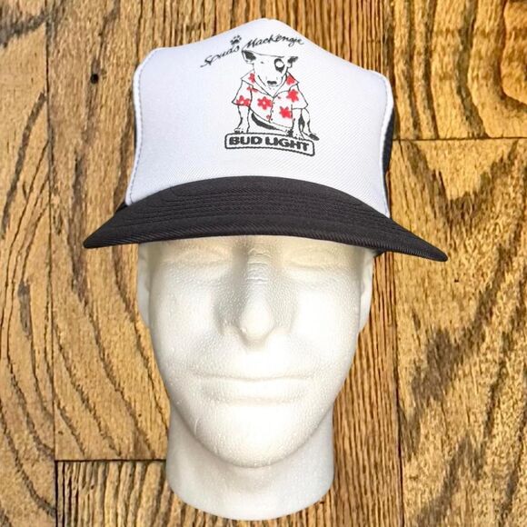 Vintage 80’s Two Toned Bud Light Spuds Mackenzie Snapback Trucker Hat - Picture 1 of 5